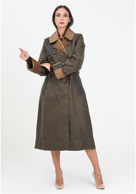 Trench cerato Brackley verde oliva da donna BARBOUR | 242 - LWX1399 LWXSN91